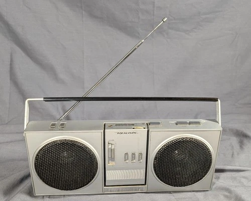 Realistic  Am Fm Stereo Mate System Boombox Detachable Walkman Vintage - Works!