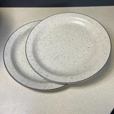 Dansk Kallan Round Stoneware Salad Plates Speckled - Set of 2