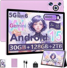 JUSYEA 2026 Tablet 10 Pollici Android 15, 30GB RAM+128GB ROM/TF 2TB, 8000mAh, Paren