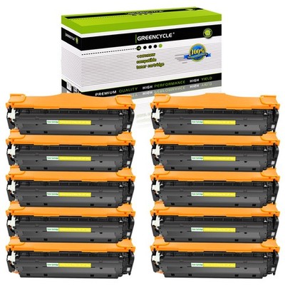 10PK CE412A Toner Fits For HP LaserJet Pro 300 Color M351a MFP M375NW 400 M471dn