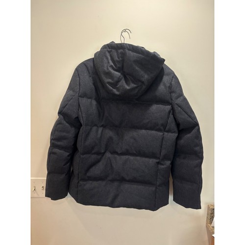 Brooks Brothers Wool Blend Down Tech Puffer Coat Jacket with Hood Size Medium - Picture 2 of 14