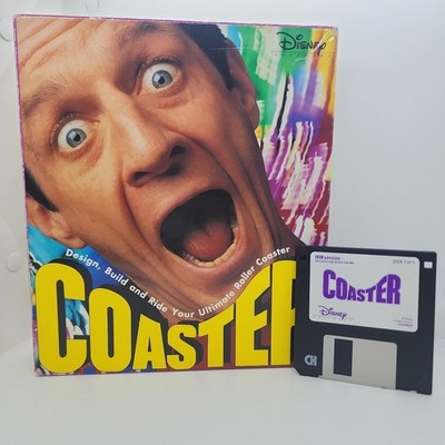 Coaster by Disney Software Big Box PC 3.5  Disk Complete in Box CIB (S10)