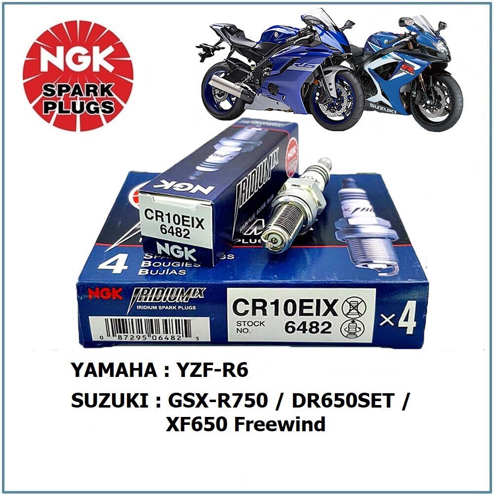 GSX-R750 DR650SET XF650 New Set Of Four 4 Pack NGK Iridium Spark Plugs CR10EIX