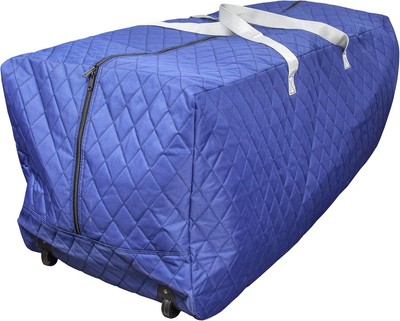 75 Gallon Heavy Duty Rolling Duffle Bag   Quilted, Durable 75 Gallon, Blue 