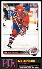 Mathieu Schneider 1992-93 Upper Deck #545 Montreal Canadiens