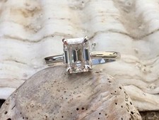 Art Deco Vintage 3.80 Ct White Diamond Engagement Ring 925 Sterling Silver