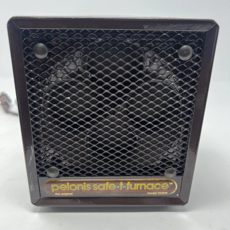 De Colección Pelonis Safe-T-Furnace 1500W Portátil Calentador Eléctrico Ventilador Termostato FUNCIONA Foto 3 de 4