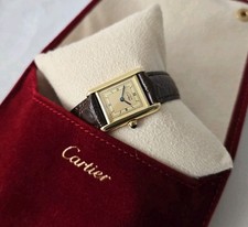 Stunning Ladies Must De Cartier Tank Wristwatch - 18k - Vermeil 