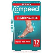 Image of Compeed Mixed Size Blister Plasters 12 Hydrocolloid Plasters Foot Treatment Heal