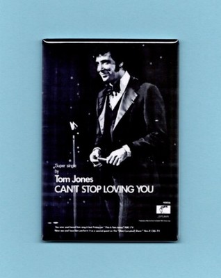 TOM JONES ROCK N ROLL *2X3 FRIDGE MAGNET* HEARTTHROB SINGER PERFORMER LAS VEGAS
