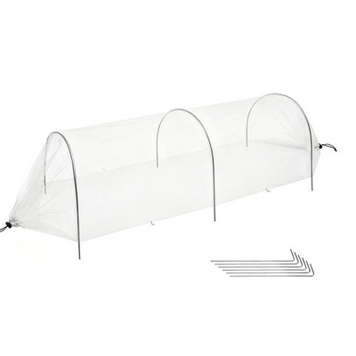 4 Fuß Garten Tunnel Kit mit 6 Pfählen und stahlverstärktem Polyester Netz