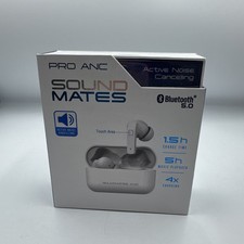 Pro Anc Sound Mates Wireless Earbuds Noise Canceling, Sweat Resist New In Box