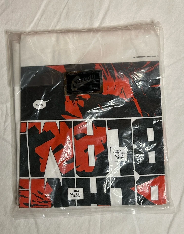 2005 Frank Miller Adult Large Blam Blam Blam Sin City Comic T-Shirt White Tee - Image 2 of 4