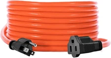10Ft Outdoor Extension Cord, 10-Foot 16/3 Weatherproof Indoor/Outdoor Extension 
