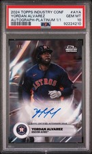 Yordan Alvarez  2024 Topps Industry Conference Platinum Auto 1/1 PSA 10