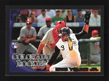 Eric Young Jr. Colorado Rockies Rookie 2010 Topps Black #51 SN /59