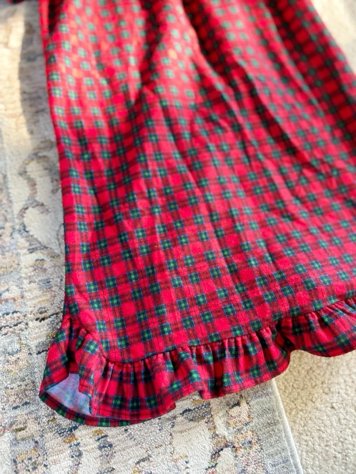 Camisón Vintage Pooh Niñas Navidad Cuadros Camisón Talla 6 Disney Años 90 Foto 3 de 4