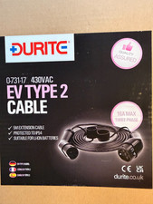 Durite Type 2 5M EV Charging Cable 22W, 16A 3 Phase 480VAC, Brand new