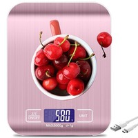 Digitale KüChenwaage 10Kg 1G USB Wiederaufladbar Mit LCD Display Tara Funktion