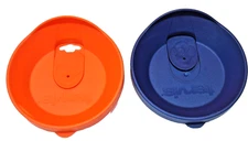 Lot of 2 Tervis 16 oz Tumbler Cup Lids (Blue & Orange)