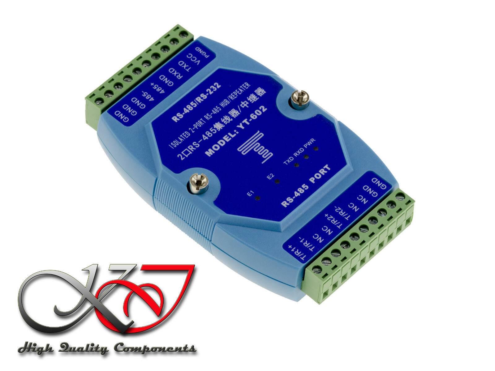 Convertitore RS232 2X RS485 O Hub RS-485 Isolamento Fotoelettrico