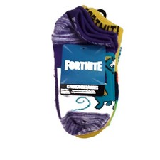 Fortnite Girls Cuddle Team Leader No Show Socks Size S/M 9-2.5 Assorted 6pk