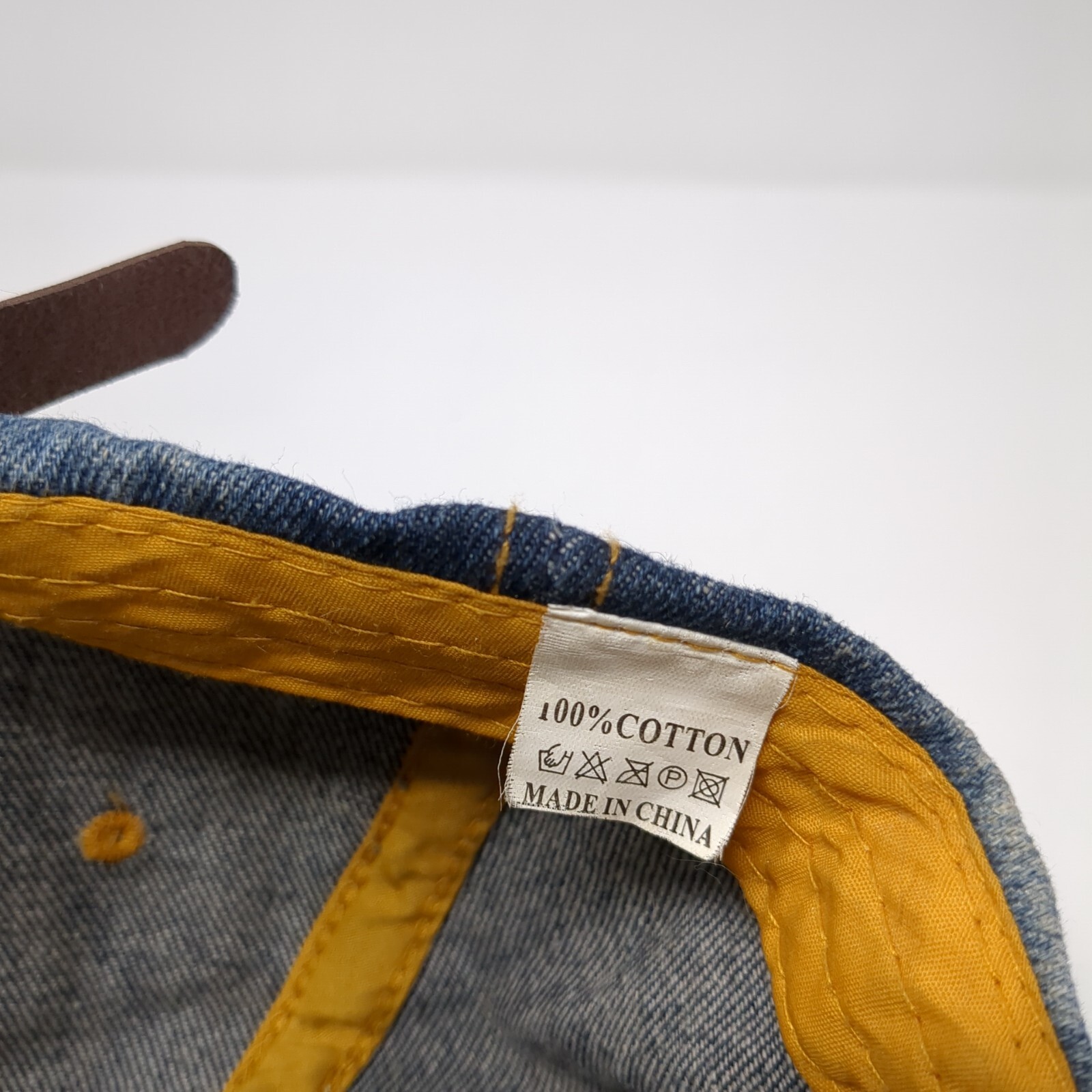 USA Flag Patch Bling Slideback Hat Blue Denim One… - image 8