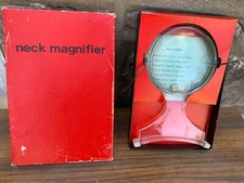 Eugene Chernin VTG Neck Magnifier Magnifying Glass With Neck Strap & Box Japan