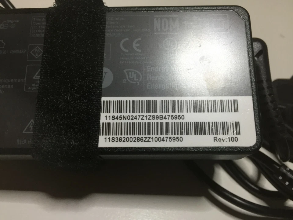 Lote de 10 adaptadores de CA Lenovo 90W 20V 4.5A punta amarilla delgada adlx90nlc2a Foto 4 de 4