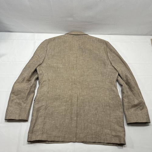 Brooks Brothers Blazer Mens 44 Long Brown 1818 Fitzgerald 100% Linen Sport Coat - Picture 13 of 13