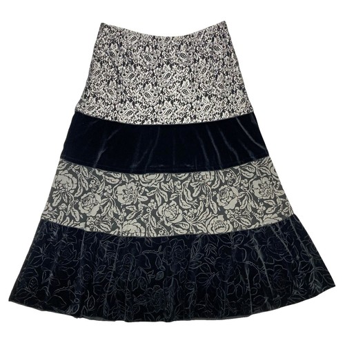 Jupe Maxi Longue Noir Coldwater Creek - Taille M Extensible - Occasion Excellent état