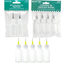 Ultrafine Tip Applicator Bottles Clear For Storing Applying Craft Supplies M