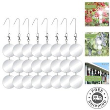Double-Sided Bird Reflectors Set of 24 - Scare Discs for Home Protection