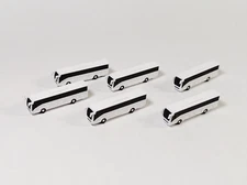 6x White PASSENGER COACH/BUSES Aircraft Airport GSE Set Models 1:400 Diorama