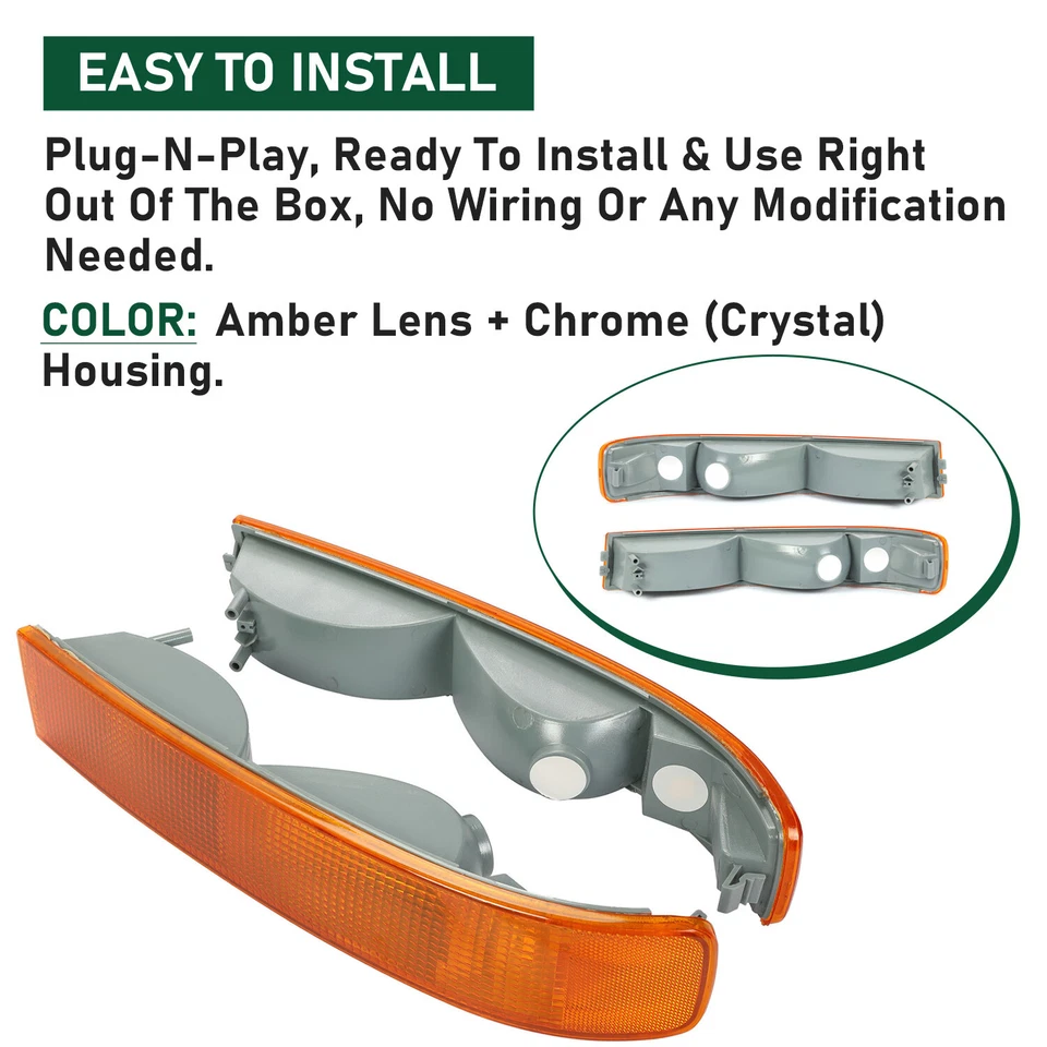 Пара парковочных фонарей указателей поворота для Chevy Express GMC Savana 2003-2025 годов выпуска - Изображение 4 из 4