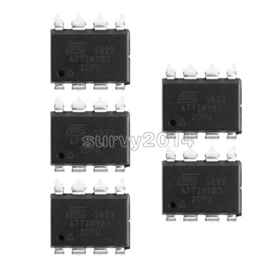 1/2/5/10PCS ATTINY85-20PU IC MCU 8BIT 8KB FLASH 8DIP in DIL housing 85-20PU