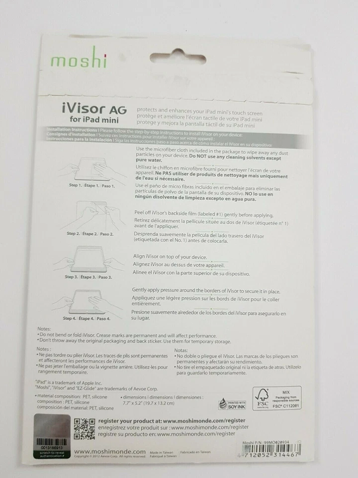 Moshi iVisor AG Screen Protector for Apple iPad Mini  - Image 2 of 2