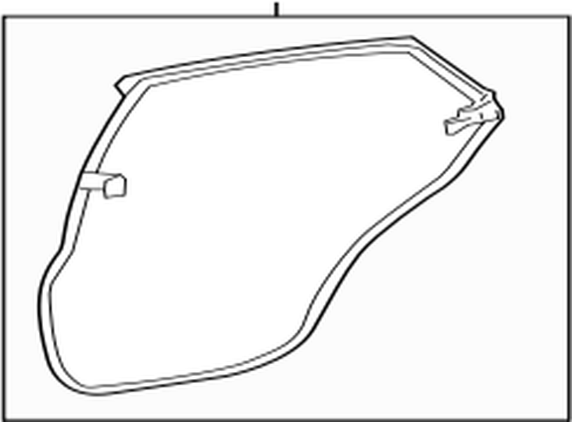 6787278010 Toyota Weatherstrip, rear door, lh 6787278010, New Genuine