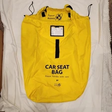 Travel Babeez Car Seat Yellow  Shoulder Straps Baby Carry Bag Compact Easy!