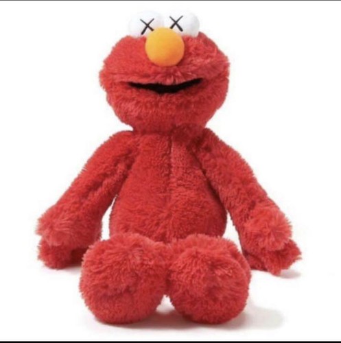 Kaws Uniqlo Sesame Street Elmo Plush New With 18 Kawaii Cute Limited Rare Ebay