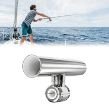 Stainless Steel Clamp On Boat Fishing Rod Holder for Rail 7/8'' to 1'' Yacht USA