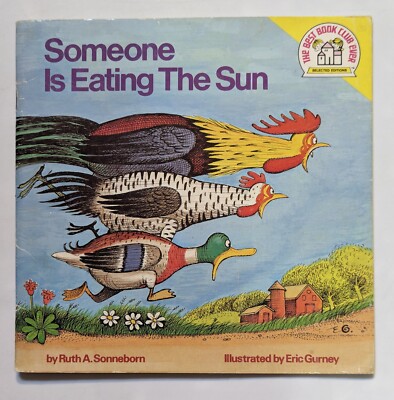 Someone is Eating the Sun by Ruth Sonneborn vintage children's eclipse PB VG