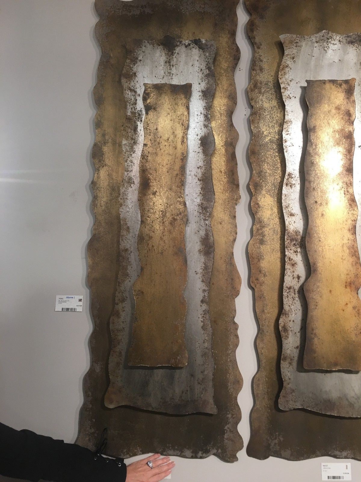 JAYMES 60" MODERN INDUSTRIAL WALL ART LAYERED DIMENSIONAL OXIDIZED