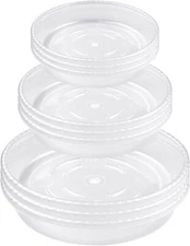 New 9 PCS Clear Plastic Plant Saucer Drip Trays Plate Dish 6"/ 8"/10" Bulk