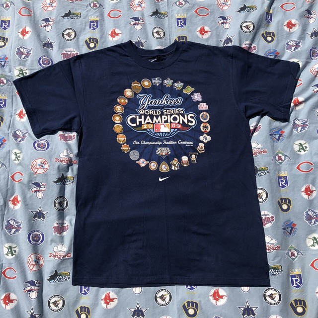 Nike New York Yankees 2009 World Series Champions 27 Rings T Shirt Size Large | eBay