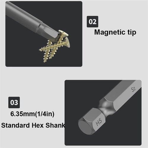 10pcs Hex Key Bit Set Quick Change Connect Impact Driver Power Drill Tools AUS - Picture 5 of 8
