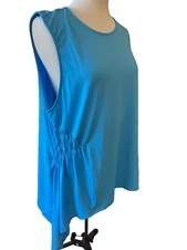 Halston Turquoise Sleeveless Top XXL NWT