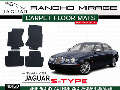 JAGUAR OEM S-TYPE CARPET FLOOR MATS 1999-2008 FLINT GRAY BLACK XR853917LFN