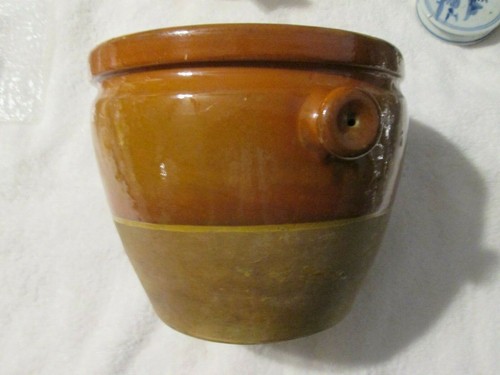 ANTIGUA OLLA DE CONFIT DE TERRACOTA FRANCESA RECIPIENTE DE BARRO OYE MANIJAS - Imagen 2 de 6