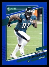 Fletcher Cox 2021 Donruss BLUE PRESS PROOF #115 Philadelphia Eagles